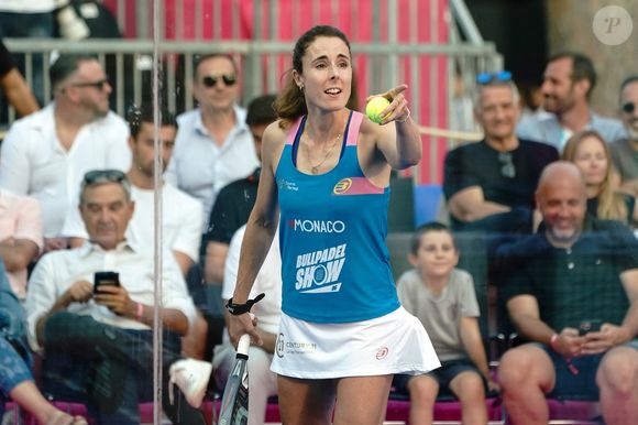 Alizé Cornet lors de la1ère édition du BullPadel Show à la Pinède Gould à Juan-les-Pins, France, le 28 juin 2024. © Norbert Scanella/Panoramic/Bestimage