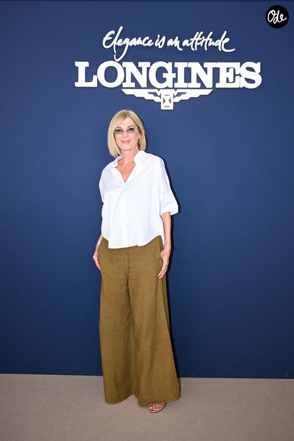 Exclusif - Michèle Laroque lors de la 12ème édition Longines Paris Eiffel Jumping au pied de la Tour Eiffel sur le Champ-de-Mars à Paris, le 19 juin 2026. 

© Perusseau-Veeren/Bestimage