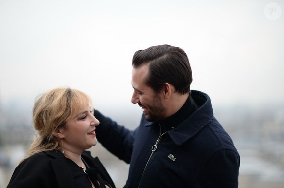 Exclusif - Marilou Berry et son compagnon Alexis - Soirée de lancement des cosmétiques Eymard Gabrielle à l'hôtel Shangri-La à Paris, France, le 12 avril 2018. © Rachid Bellak/Bestimage