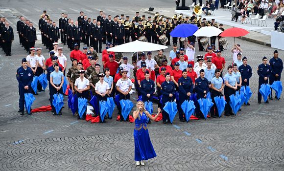 Eloïz - Cérémonie du 145ème défilé militaire du 14 juillet, jour de la Fête Nationale, avenue des Champs-Elysées à Paris.
© Christian Liewig / Bestimage