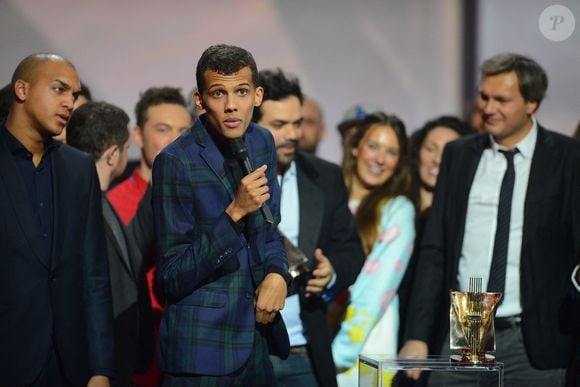 Stromae lors de la cérémonie des 30e Victoires de la Musique qui s'est tenue au Zénith de Paris, France, le 13 février 2015. Photo NIcolas Briquet/ABACAPRESS.COM
