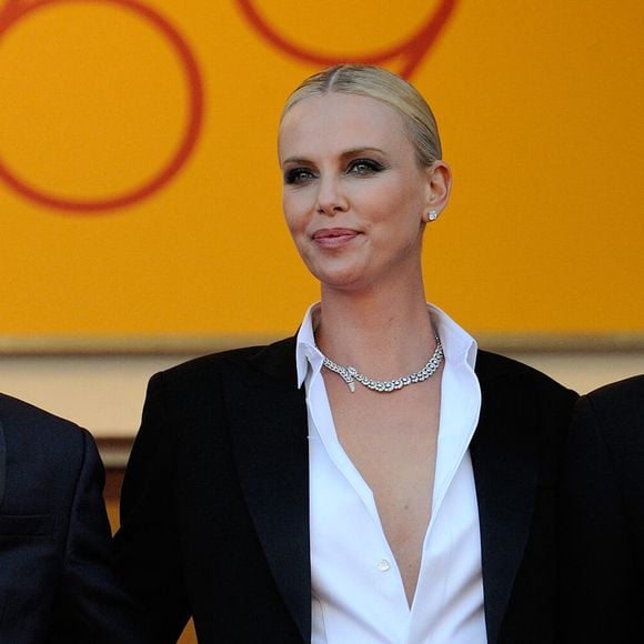 Hopper Jack Penn, Charlize Theron et Jared Harris assistant à la projection de The Last Face au Palais Des Festivals à Cannes, France, le 20 mai 2016, dans le cadre du 69e Festival de Cannes. Photo d'Aurore Marechal/ABACAPRESS.COM