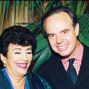 Micheline Dax et Frédéric Mitterrand à Paris en 1998.