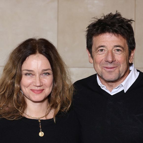 Patrick Bruel et Marine Delterme lors de la nomination de Stéphane Bern comme Pape du Patrimoine lors de la Saint Clément au restaurant Alain Ducasse Baccarat, à Paris, France, le 20 novembre 2025. © Denis Guignebourg/Bestimage