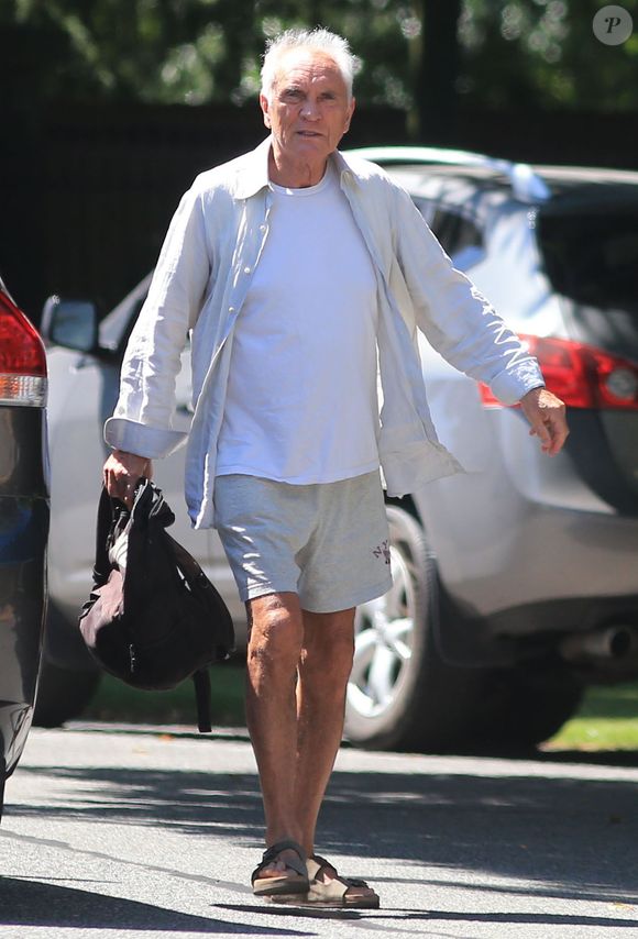 Terence Stamp - Exclusif - Tournage du film "Big Eyes" a Vancouver, le 24 juillet 2013.