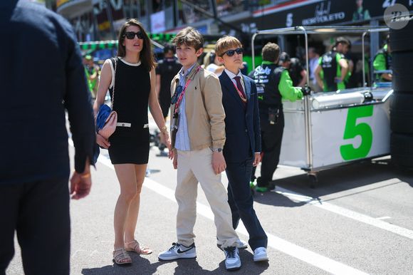 Charlotte Casiraghi et son fils Raphael Elmaleh - Célébrités lors du Grand Prix de Formule 1 (F1) Tag Heuer de Monaco le 25 mai 2025. © Lionel Urman/Bestimage