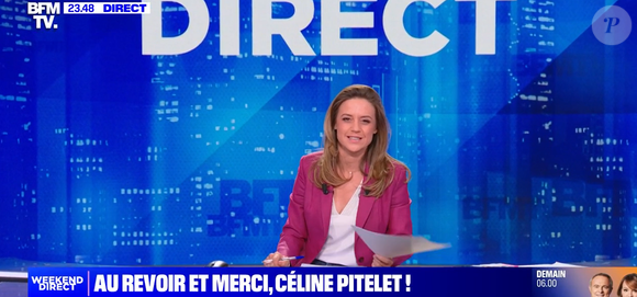 Céline Pitelet fait ses adieux à BFMTV, le 22 décembre 2024