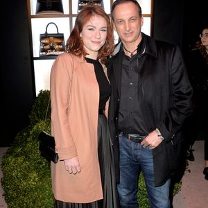 Emilie Dequenne et son mari Michel Ferracci au cocktail de la maison Delvaux maroquinerie lors de la mode prêt-à-porter Automne-Hiver 2017/2018 à la Fashion Week de Paris dans les jardins du Palais Royal à Paris, France, le 6 février 2017. © CVS-Veeren/Bestimage