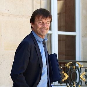 Le ministre de la Transition Ecologique et Solidaire Nicolas Hulot - Sorties du conseil des ministres du mercredi 27 juin au palais de l'Elysée à Paris. Stéphane Lemouton / Bestimage
