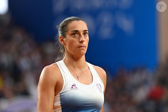 Caroline Garcia (FRA) lors de son match du premier tour des Jeux Olympiques de Paris 2024 à Roland-Garros à Paris, France, le 27 juillet 2024. Photo by Corinne Dubreuil/ABACAPRESS.COM