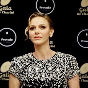 La princesse Charlène de Monaco lors de la soirée de gala Provale Solidarité à l'hôtel Four Seasons Hôtel, George V à Paris le 13 mars 2026. © Dominique Jacovides / Bestimage