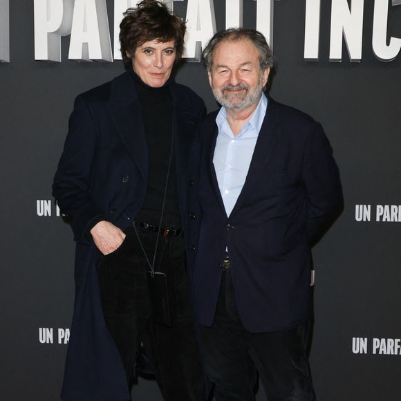 Inès de la Fressange et son compagnon Denis Olivennes à l'avant-première du film "Un parfait inconnu" au Grand Rex, le 15 janvier 2025. © Coadic Guirec/Bestimage