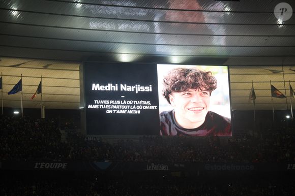 Le manager Stéphane Cambos est suspendu 2 ans, dont 1 avec sursis

- Hommage à Medhi Narjissi, disparu cet été lors d’un stage en Afrique du sud, lors du lancement du Tournoi des Six Nations opposant la France au Pays de Galles, au Stade de France, à Saint-Denis, Seine Saint-Denis, France, le 31 janvier 2025. © Cyril Moreau/Bestimage