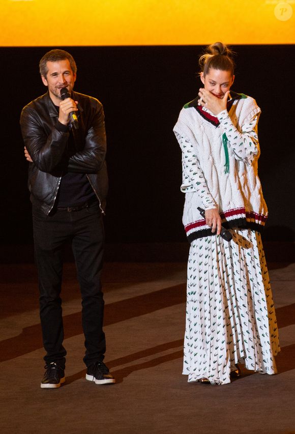 Marion Cotillard et son compagnon Guillaume Canet lors de l'avant-première du film "Nous finirons ensemble" au cinéma UGC Brouckère à Bruxelles, Belgique, le 23 avril 2019. © Alain Rolland/ImageBuzz/Bestimage