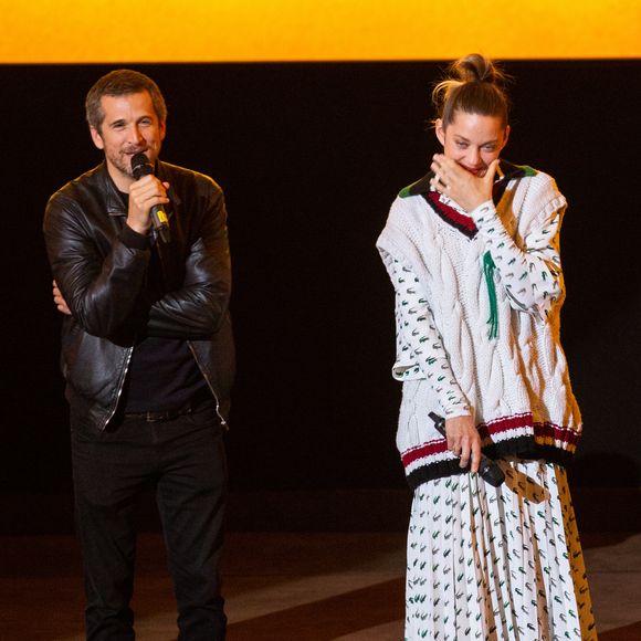 Marion Cotillard et son compagnon Guillaume Canet lors de l'avant-première du film "Nous finirons ensemble" au cinéma UGC Brouckère à Bruxelles, Belgique, le 23 avril 2019. © Alain Rolland/ImageBuzz/Bestimage