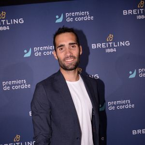 Exclusif - Martin Fourcade - Dîner de charité Breitling pour l'association "Premiers de cordée" à la Samaritaine à Paris le 8 octobre 2021. Lancement de la montre Superocean de 42 mm en édition limitée de 250 exemplaires,et dîner de charité et  vente aux enchères caritative à La Samaritaine, sous le patronage de Breitling, pour récolter des fonds. Le menu de ce dîner unique a été préparé par un duo de chefs : le célèbre colombien J.Arbelaez et l’Italien D.Imbroisi. Attachées aux valeurs de générosité et de solidarité, l’association Premiers de Cordée et Breitling font désormais équipe pour aider les enfants hospitalisés via une pratique sportive adaptée.
© Rachid Bellak / Bestimage