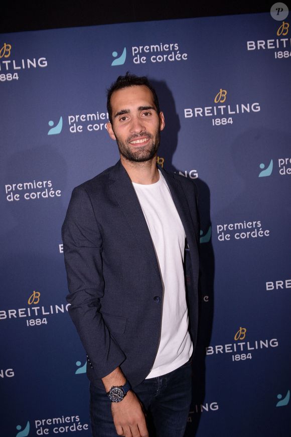 Exclusif - Martin Fourcade - Dîner de charité Breitling pour l'association "Premiers de cordée" à la Samaritaine à Paris le 8 octobre 2021. Lancement de la montre Superocean de 42 mm en édition limitée de 250 exemplaires,et dîner de charité et  vente aux enchères caritative à La Samaritaine, sous le patronage de Breitling, pour récolter des fonds. Le menu de ce dîner unique a été préparé par un duo de chefs : le célèbre colombien J.Arbelaez et l’Italien D.Imbroisi. Attachées aux valeurs de générosité et de solidarité, l’association Premiers de Cordée et Breitling font désormais équipe pour aider les enfants hospitalisés via une pratique sportive adaptée.
© Rachid Bellak / Bestimage