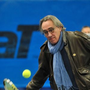 Philippe Lavil durant le tournoi de Tennis pour l'association 'Enfant Star et Match' à Levallois-Perret Le 10 Fevrier 2014. ©Bestimage