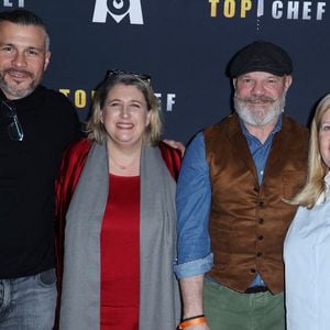 Philippe Etchebest, Glenn Viel, Stéphanie Le Quellec et Hélène Darroze assistent à la première de "Top Chef" Saison 15 le 11 mars 2024 à Paris, France. Photo de Jérôme Domine/Abaca
