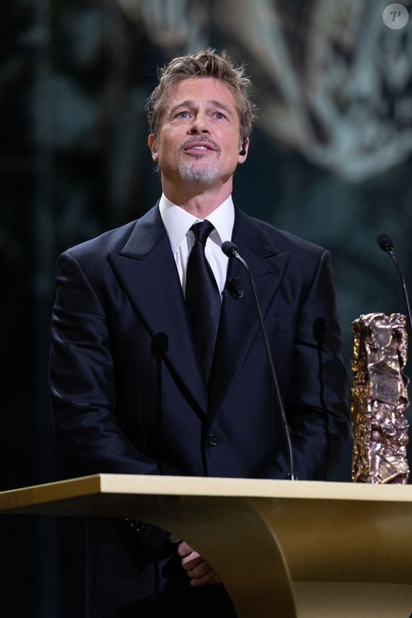 Brad Pitt - David Fincher reçoit un César d'honneur lors de la 48ème édition des César à l'Olympia à Paris le 24 février 2023
© Olivier Borde / Dominique Jacovides / Bestimage