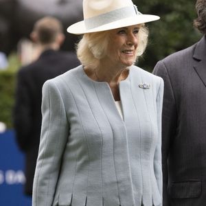 18 octobre 2025 - Journée des champions britanniques QIPCO à l'hippodrome d'Ascot, dans le Berkshire, au Royaume-Uni. Ici, la reine Camilla (Camilla Parker Bowles, reine consort d'Angleterre). GOFF  / BESTIMAGE