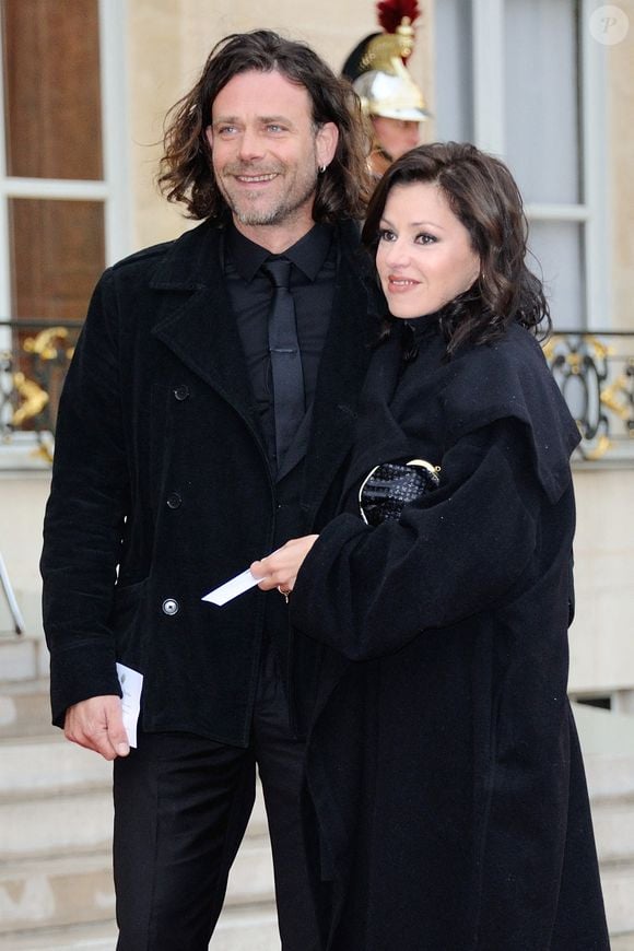 Vincent Mancini et Tina Arena assistant au dîner d'État donné en l'honneur de Sir Peter Cosgrove, gouverneur général du Commonwealth d'Australie qui s'est tenu au Palais de l'Élysée à Paris, France, le 26 avril 2016. Photo by Aurore Marechal/ABACAPRESS.COM