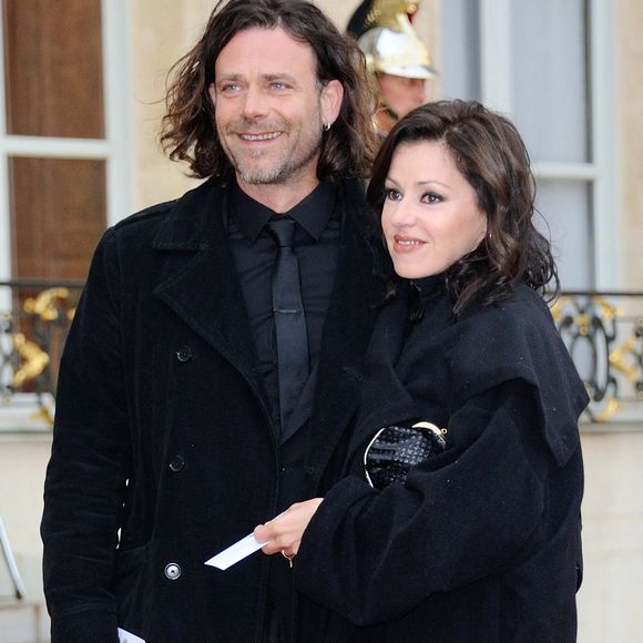 Vincent Mancini et Tina Arena assistant au dîner d'État donné en l'honneur de Sir Peter Cosgrove, gouverneur général du Commonwealth d'Australie qui s'est tenu au Palais de l'Élysée à Paris, France, le 26 avril 2016. Photo by Aurore Marechal/ABACAPRESS.COM