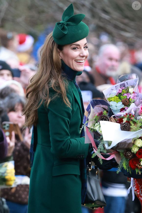 Catherine (Kate) Middleton, princesse de Galles - La famille royale britannique se rend à la messe de Noël à Sandringham le 25 décembre 2024.
Julien Burton / Bestimage