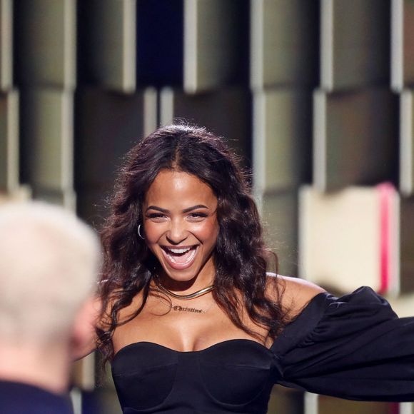 Exclusif  M. Pokora (Matt Pokora) et sa femme Christina Milian - Surprises - Enregistrement de l'émission "La boîte à secrets N°17", présentée par F.Bollaert et diffusée le 19 janvier 2024 sur France 3
© Christophe Clovis / Bestimage