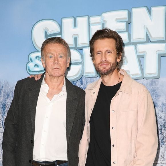 Franck Dubosc et Philippe Lacheau - Avant-première du film "Chien et chat" à l'UGC Normandie à Paris le 11 février 2024. © Coadic Guirec/Bestimage