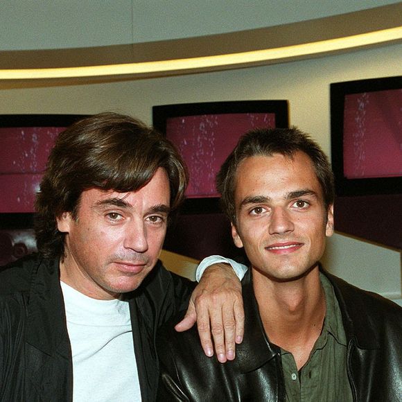 Jean-Michel et David Jarre le 5 octobre 2001. © RACHID BELLAK / BESTIMAGE