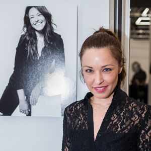 Natasha St Pier pose lors du vernissage de l'exposition du photographe Stéphane de Bourgies à La Défense à Paris, France, le 12 mars 2019. Photo by Julie Sebadelha/ABACAPRESS.COM