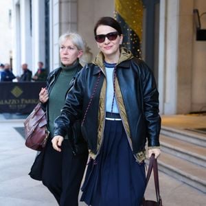 Milan, ITALIE Juliette Binoche a fait une apparition élégante à Milan. L'actrice acclamée portait un sac Prada et des lunettes de soleil lors de sa sortie en ville.



Sur la photo : Juliette Binoche