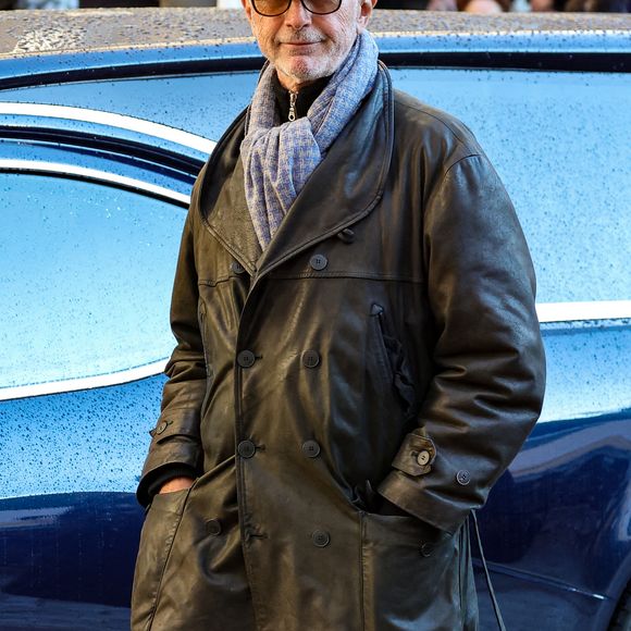 Thierry Lhermitte, Gérard Jugnot, Christian Clavier - Sortie des Obsèques de Michel Blanc en l'église Saint-Eustache à Paris, le 10 octobre 2024. 
© Moreau / Jacovides / Bestimage