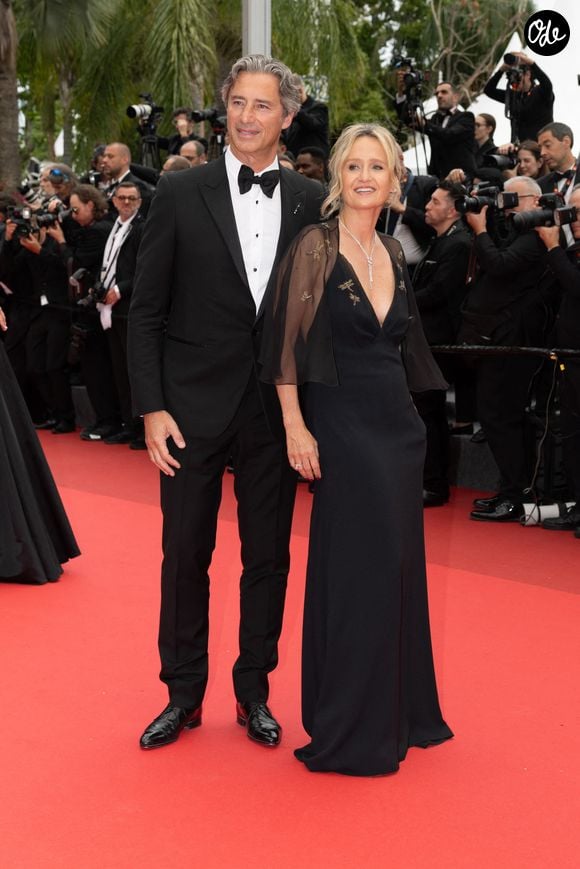 Caroline Roux et son mari Laurent Solly lors de la montée des marches du film "Eddington" lors du 78ème Festival International du Film de Cannes, au Palais des Festivals à Cannes, le 16 mai 2025.

© Olivier Borde / Bestimage