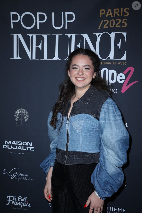Julie (Star Academy 12) participe à la Pop Up Influence Party organisée par Aurelien Cassirame, à Paris, le 02 février 2025 à Paris, France. Photo by Jerome Domine/ABACAPRESS.COM