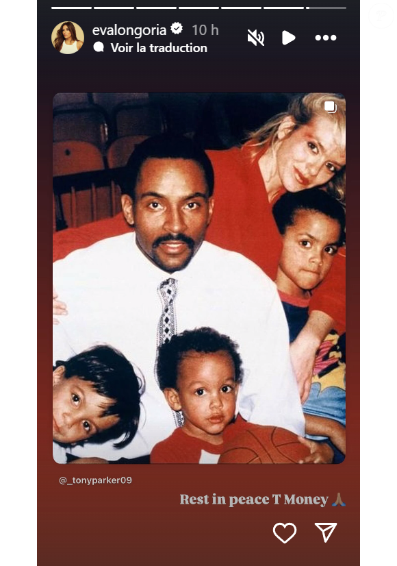 Eva Longoria partage une publication de son ex-mari Tony Parker rendant hommage à son père