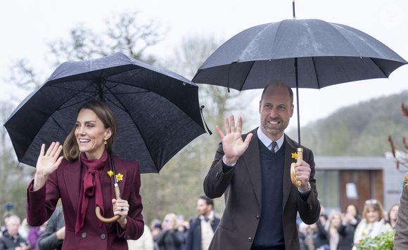 Le Prince William, le Prince de Galles, et Catherine, la Princesse de Galles, visitent Powys, à l'occasion de la fête de la Saint Davids. Photo par GOFF  / BESTIMAGE