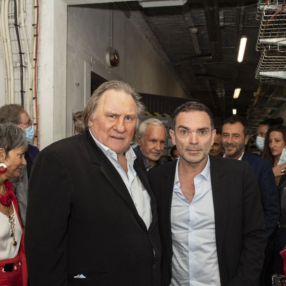 Exclusif - Yann Moix et Gérard Depardieu - Première émission TPMP (Touche Pas à Mon Poste!) de la saison pour Cyril Hanouna et son équipe de chroniqueurs, avec beaucoup de nouveautés, un nouveau plateau, nouveau décor, des nouveaux arrivants, ainsi que la présence rare et exclusive de G.Depardieu à Paris le 31août 2020.
© Jack tribeca / Bestimage
