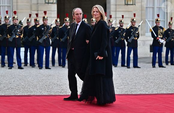 Xavier Niel et sa compagne Delphine Arnault, Pdg de Dior - Arrivées au dîner d'état au palais de l'Elysée à Paris donné en l'honneur du roi et de la reine de Danemark le 31 mars 2025.

© Christian Liewig / Bestimage