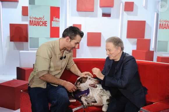 Jeremy Ferrari et Michel Drucker lors de l'enregistrement de l'émission "Vivement dimanche" au studio Rive Gauche, présentée par M.Drucker avec une diffusion sur France 3 le 8 mars 2026, à Paris, France, le 25 février 2026. © Guillaume Gaffiot/Bestimage