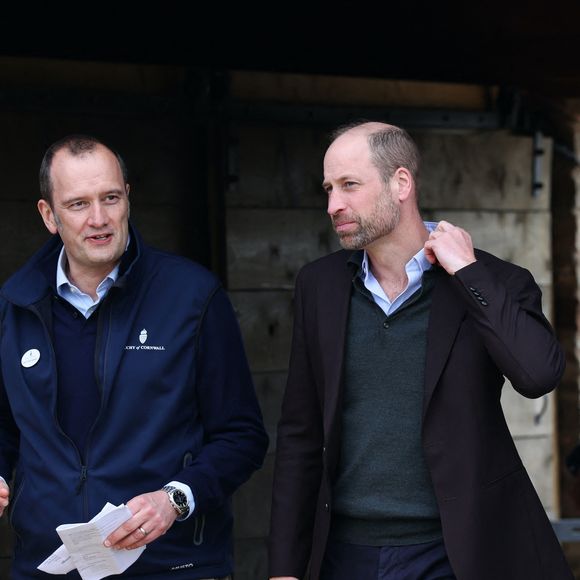 Le prince William, prince de Galles, participe à un événement pour soixante membres de la prochaine génération de fermiers du duché de Cornouailles, à Pensford, le 26 mars 2025. ALPHA AGENCY / BESTIMAGE