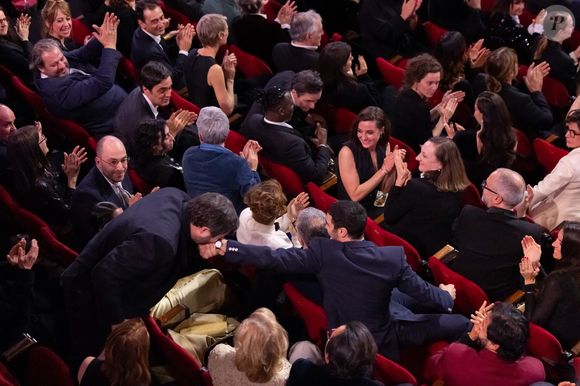 Karim Leklou (César du meilleur acteur pour "Le roman de Jim"), Tahar Rahim - Cérémonie de la 50ème édition de la cérémonie des César à l'Olympia à Paris, France, le 28 février 2025 © Dominique Jacovides - Olivier Borde / Bestimage