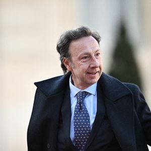 Stephane Bern arrive au palais présidentiel de l'Elysée pour assister au dîner d'Etat en l'honneur du couple royal du Danemark, à Paris, France, le 31 mars 2025, lors de leur visite d'Etat. Photo by Eliot Blondet/ABACAPRESS.COM