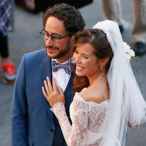 Mariage de Thomas Hollande et de la journaliste Emilie Broussouloux l'église de Meyssac en Corrèze, près de Brive, ville d'Emiie. Le 8 Septembre 2018.
© Patrick Bernard-Guillaume Collet / Bestimage