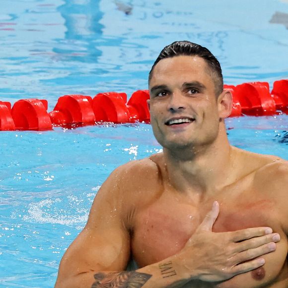 Florent Manaudou obtient la médaille de bronze sur 50 m nage libre lors des Jeux Olympiques de Paris 2024 (JO) à Paris La Defense Arena à Nanterre le 2 Aout 2024. © Dominique Jacovides-Pierre Perusseau/Bestimage