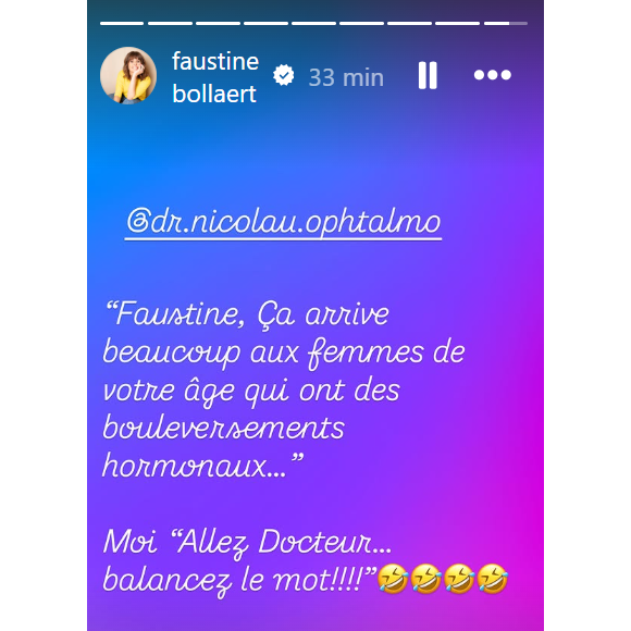 Faustine Bollaert sur Instagram