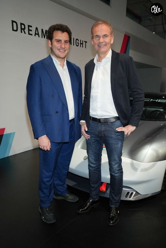 Gabriel Jagger (le fils de Mick Jagger), avec Oliver Blume, Pdg de Porsche, à Berlin le 25 janvier 2023. ©Bestimage