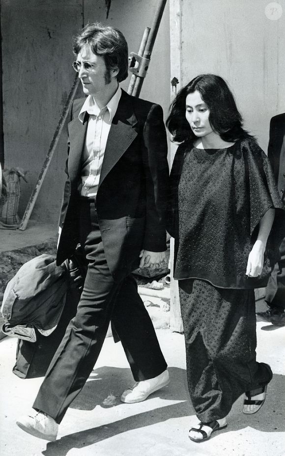 John Lennon et Yoko Ono - Archives sur le groupe de rock Britannique "The Beatles", mai 1971. © AGENCE / BESTIMAGE