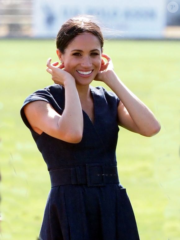 Meghan Markle à la Coupe ISP Hanz de Sentebale à Windsor au Royaume-Uni, le 26 juillet 2018.

Photo : Agence / Bestimage